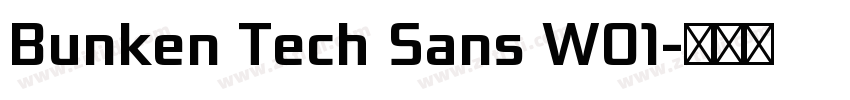 Bunken Tech Sans W01字体转换
